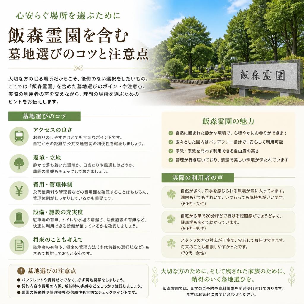 墓地選びのポイント