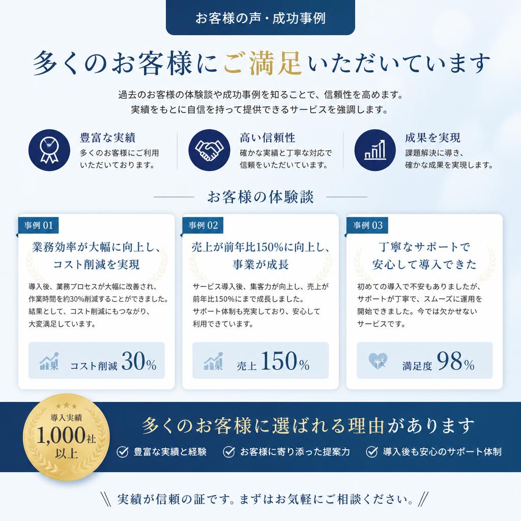 実績とお客様の声