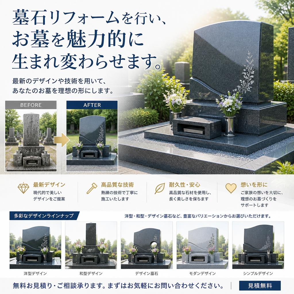 2. 所有している墓石に合わせたリフォーム