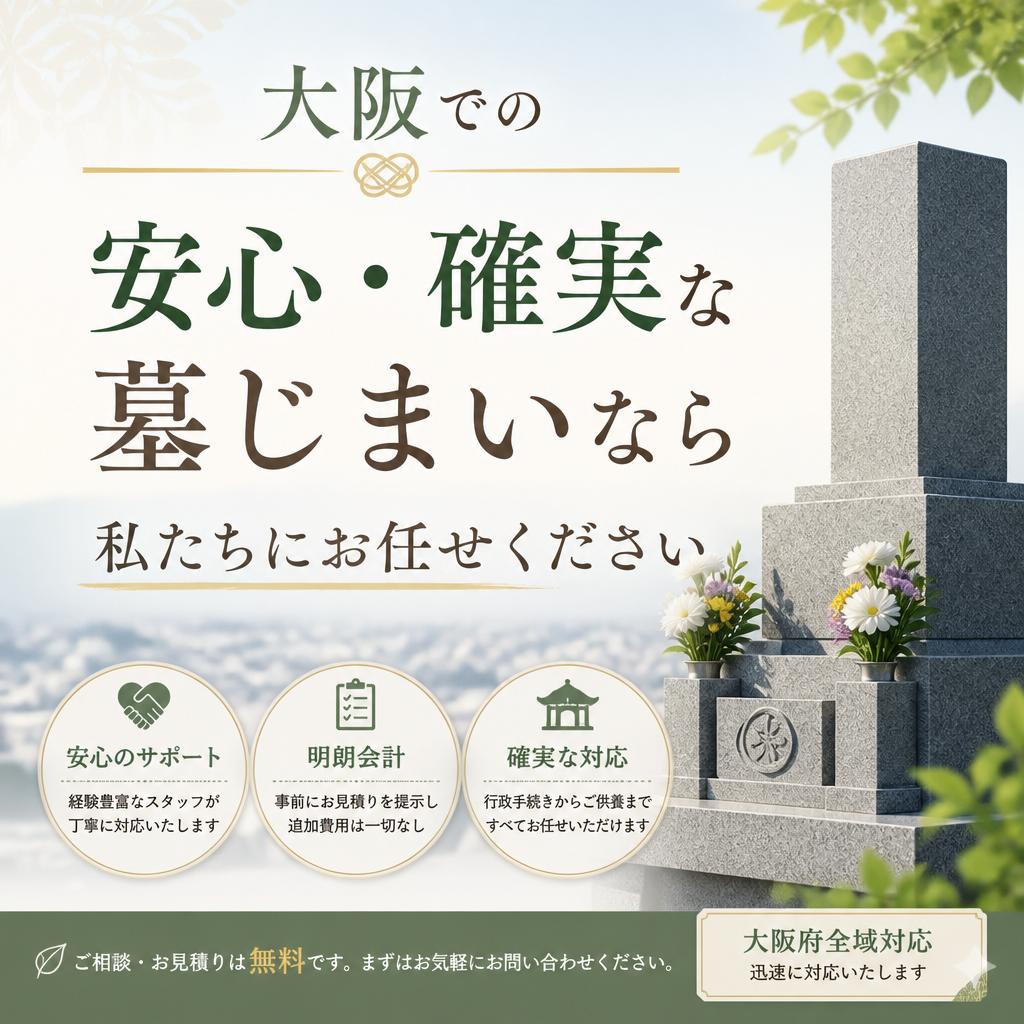 大阪での安心・確実な墓じまいなら私たちにお任せください
