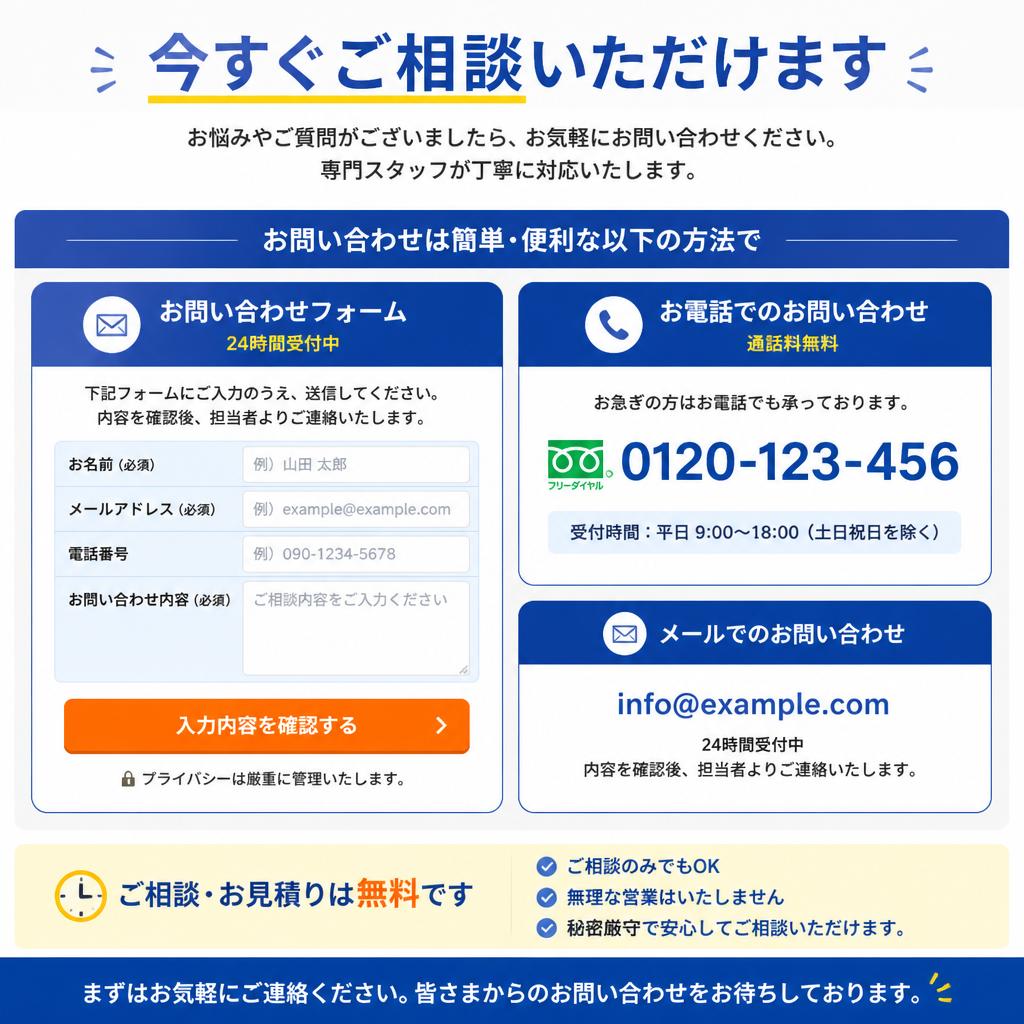 7. お問い合わせ・無料見積もり