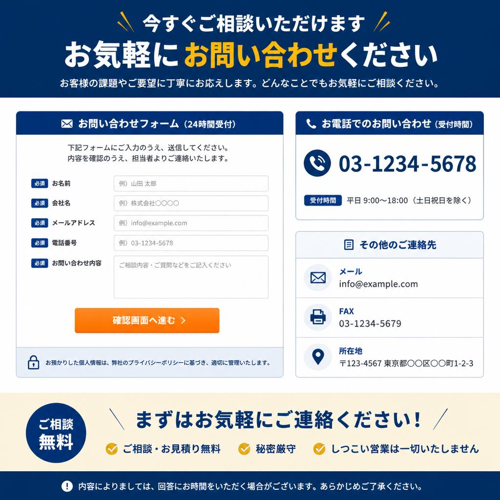 7. お問い合わせ・無料見積もり