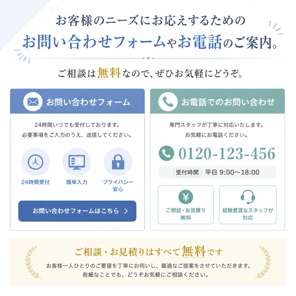 今すぐお問い合わせを！
