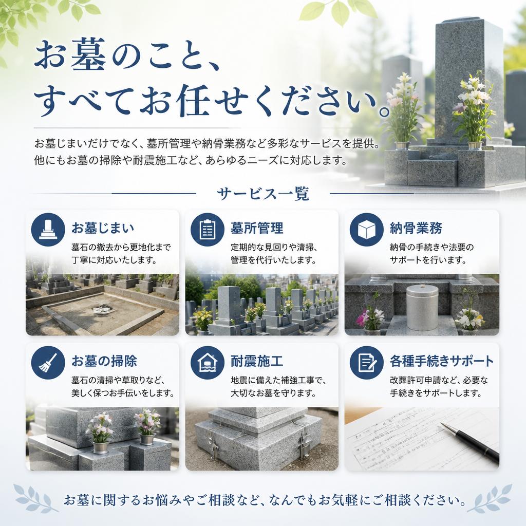 幅広いサービス内容