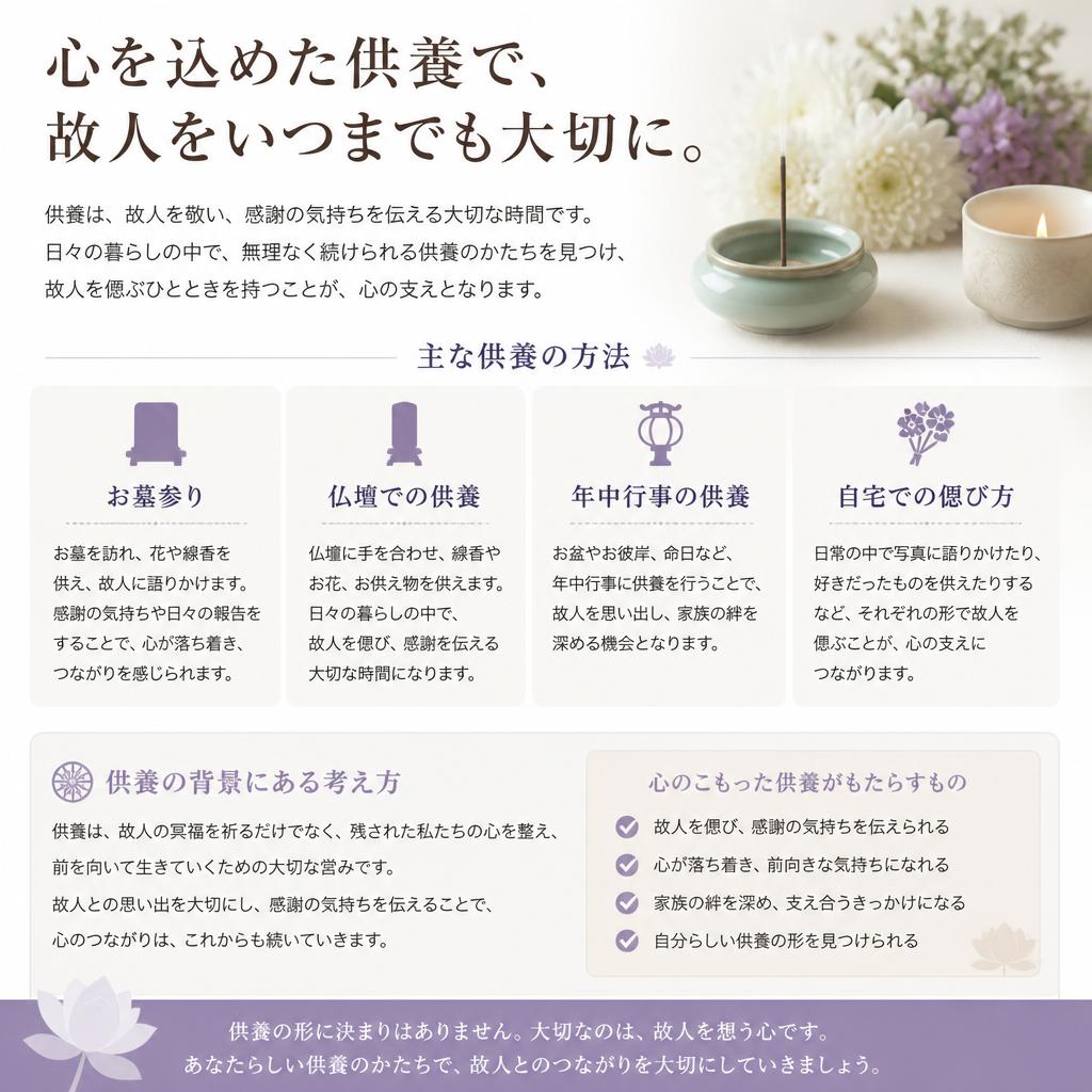 4. 故人の供養を大切に