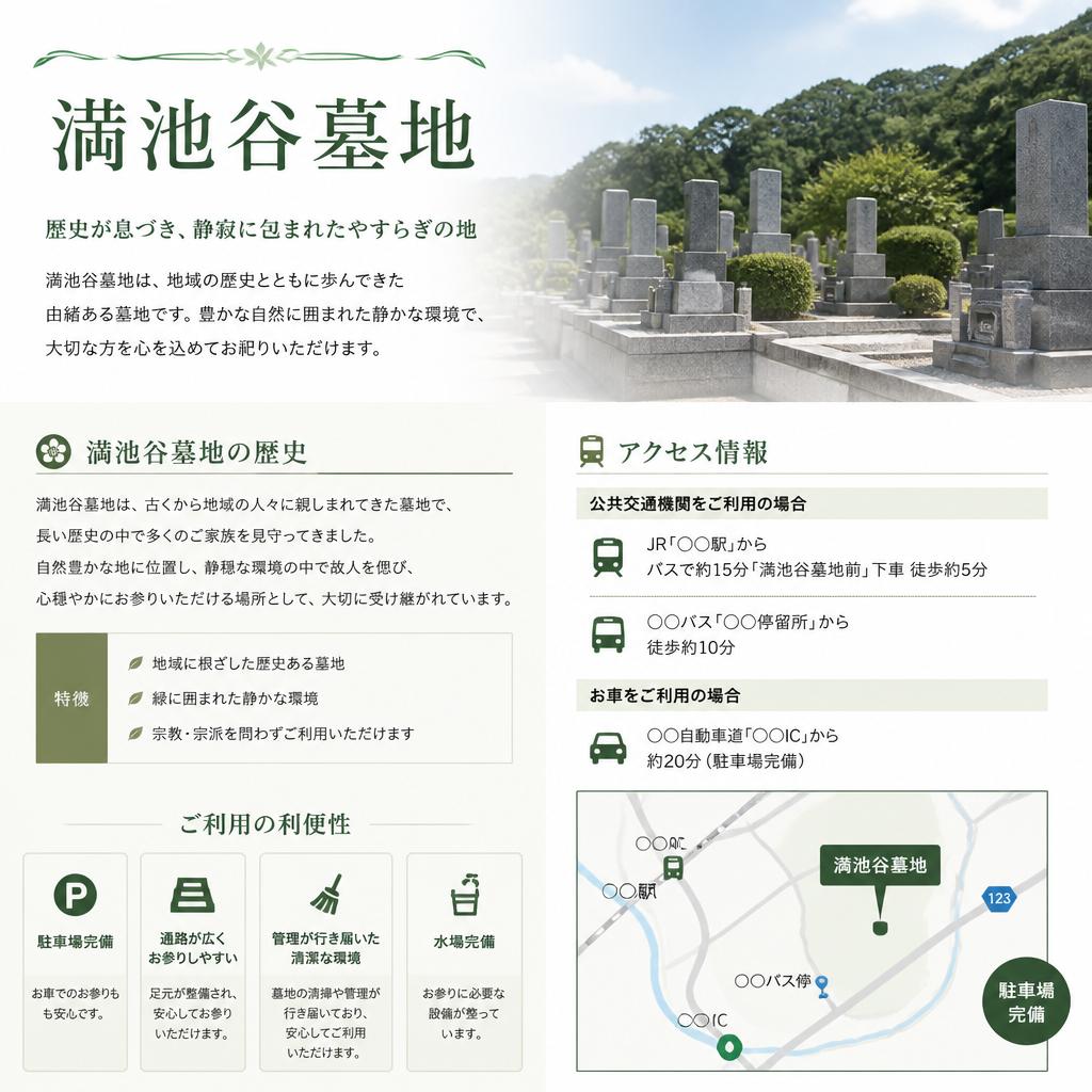 西宮市満池谷墓地の特徴