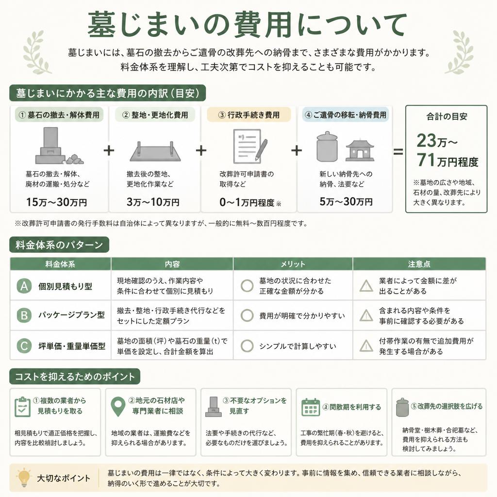 墓じまいの費用とは？