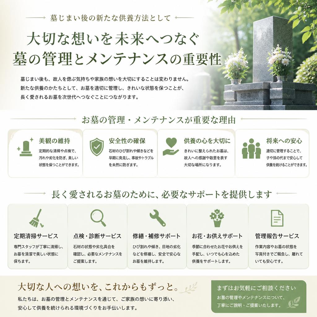 墓の管理とメンテナンス