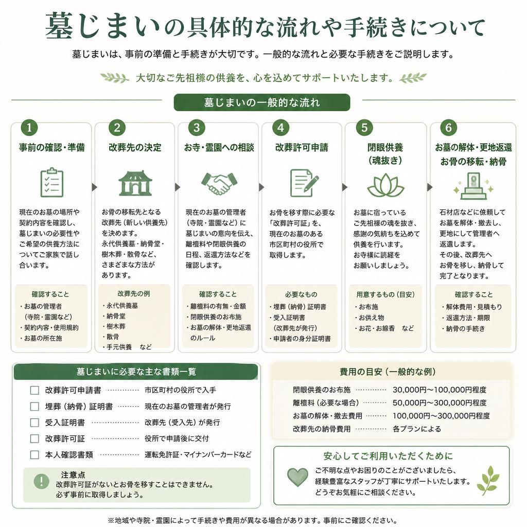 墓じまいの流れ