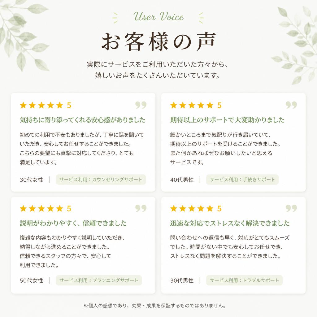 お客様の声