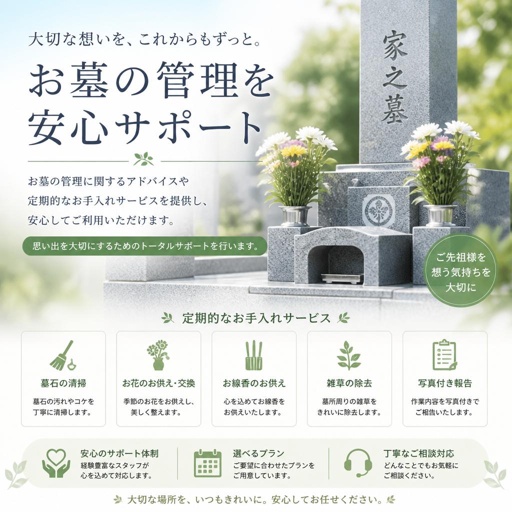故人を思うお墓の管理サービス