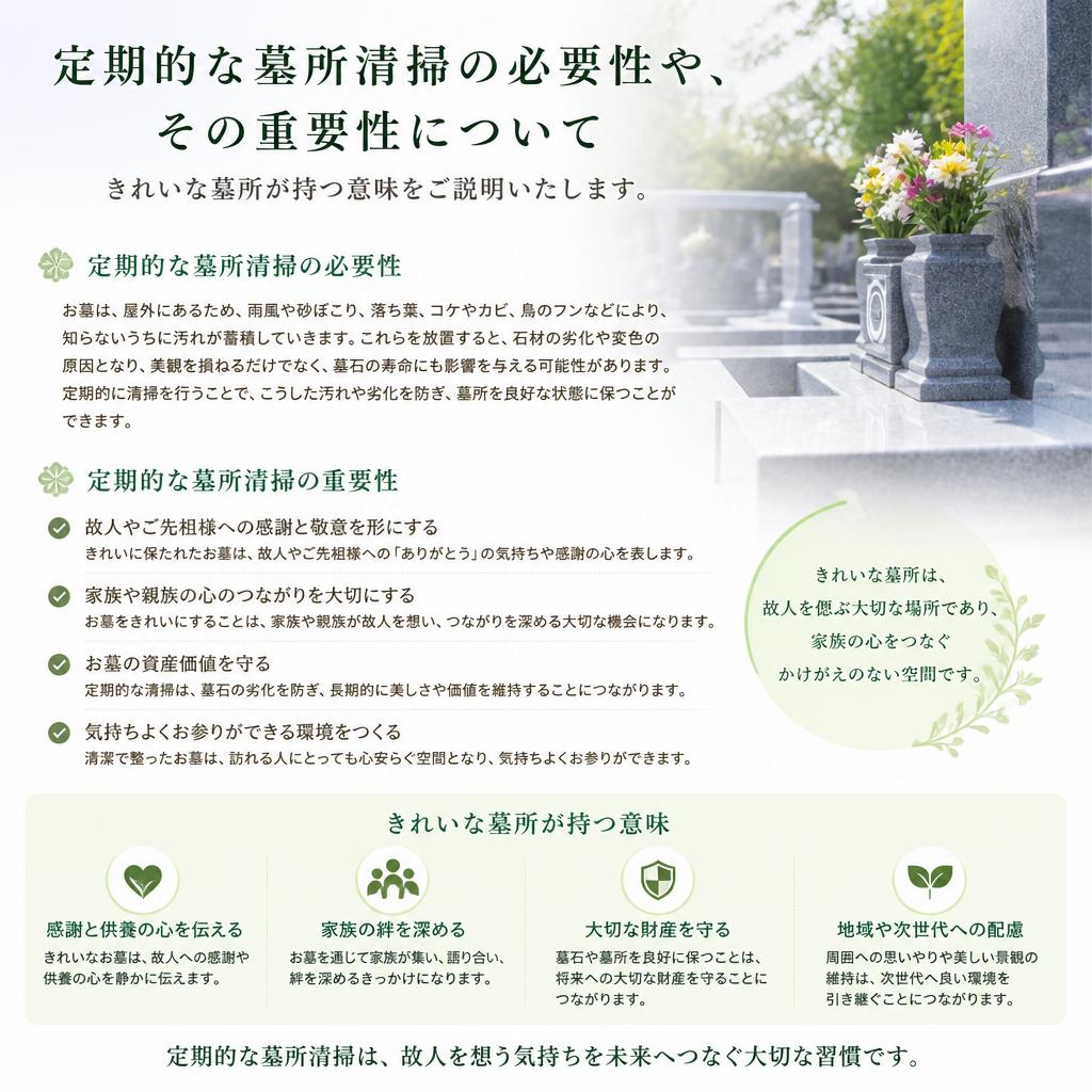 清らかな墓所清掃