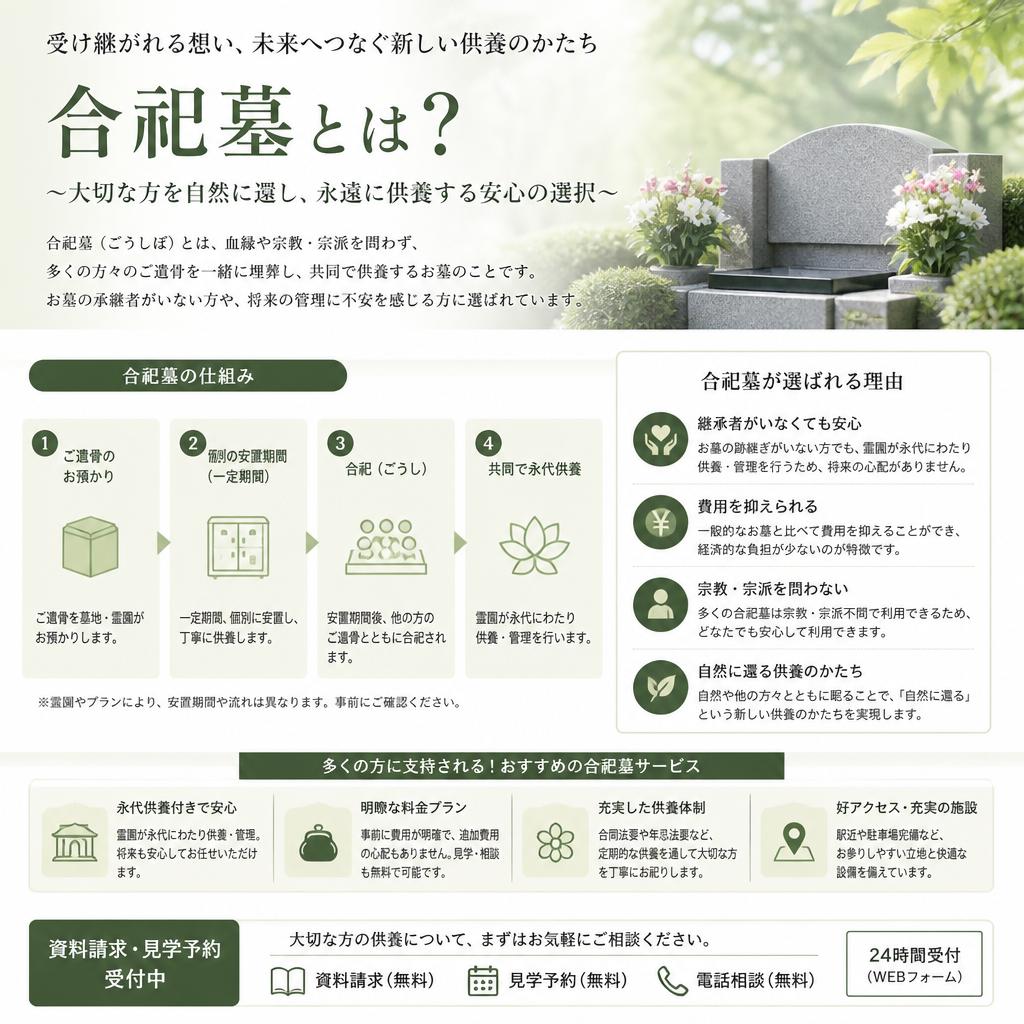 安心の合祀墓サービス