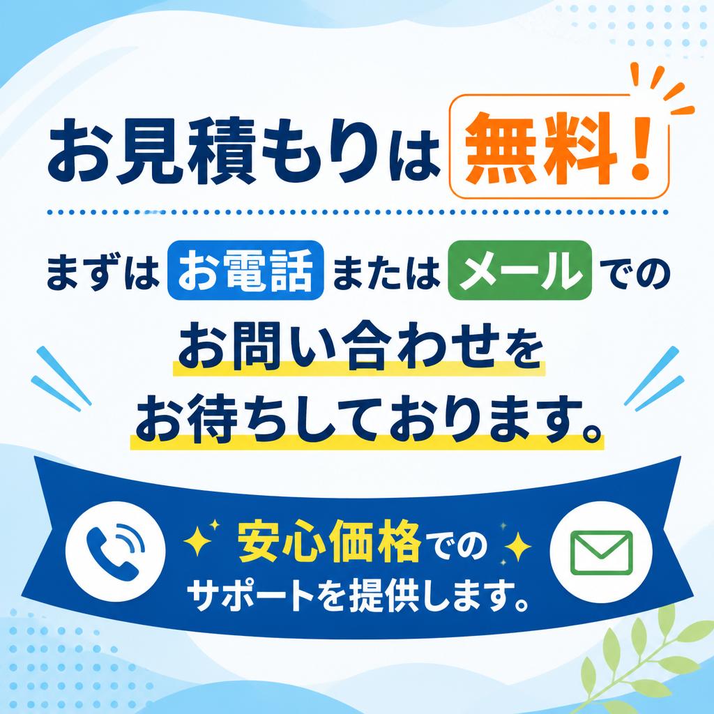 まずはお気軽にお問い合わせを！