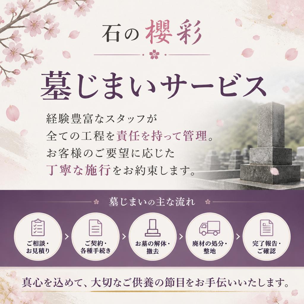 石の櫻彩の墓じまいサービス