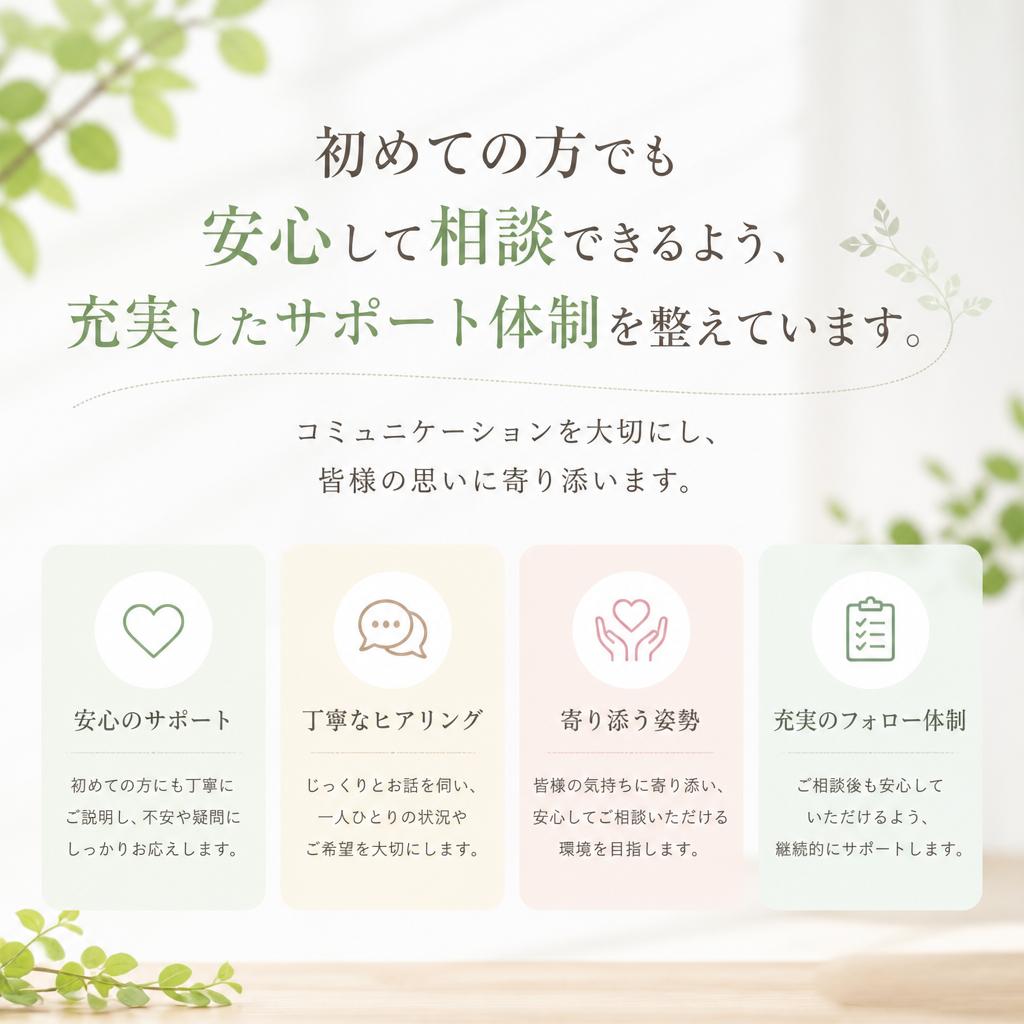 安心のサポート体制