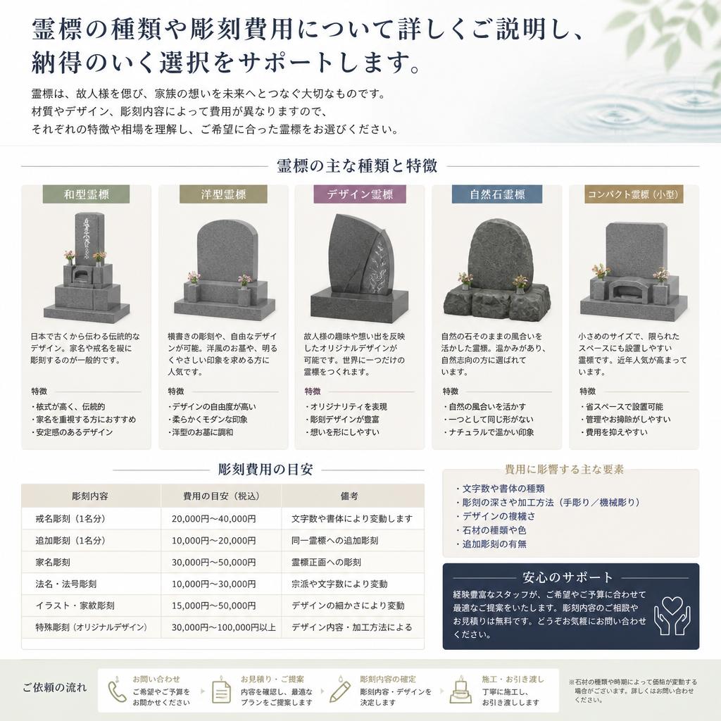 4. 霊標の選び方と費用について