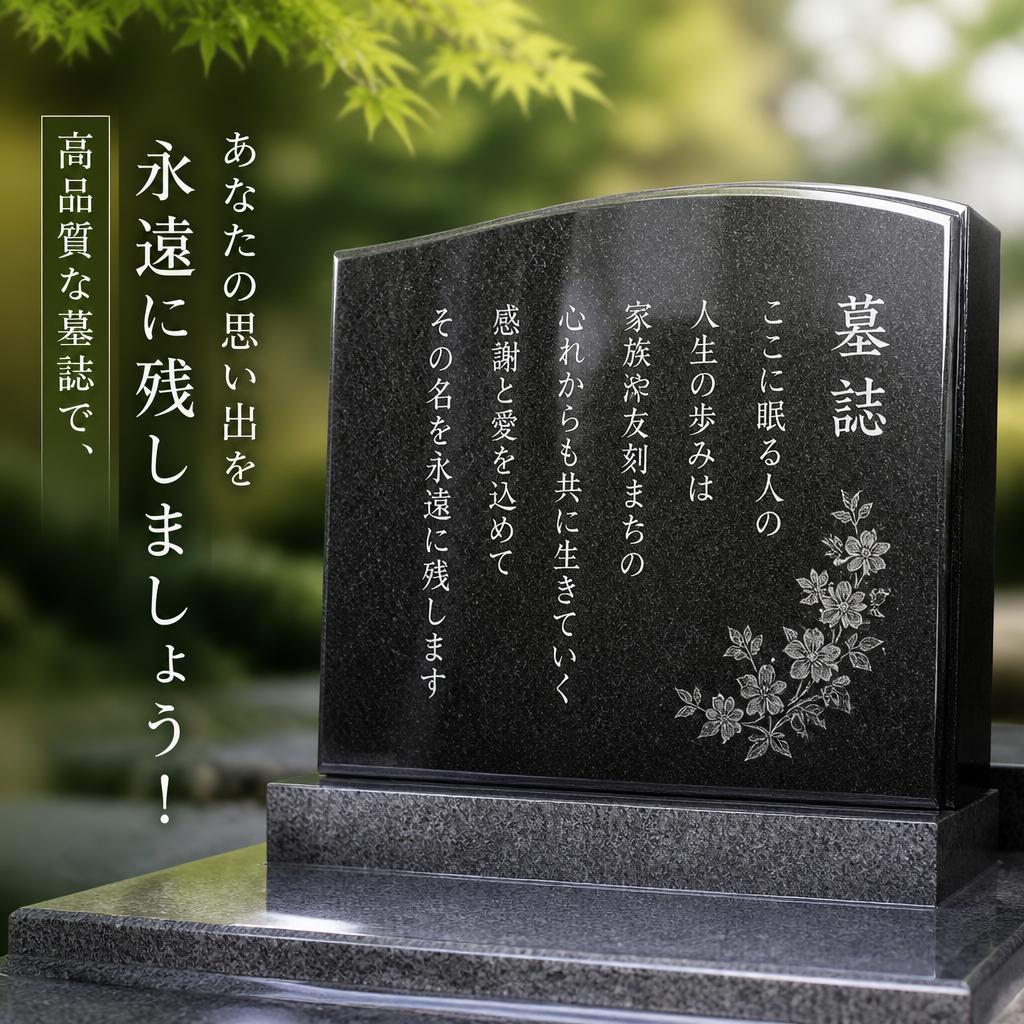 高品質な墓誌で、あなたの思い出を永遠に残しましょう！