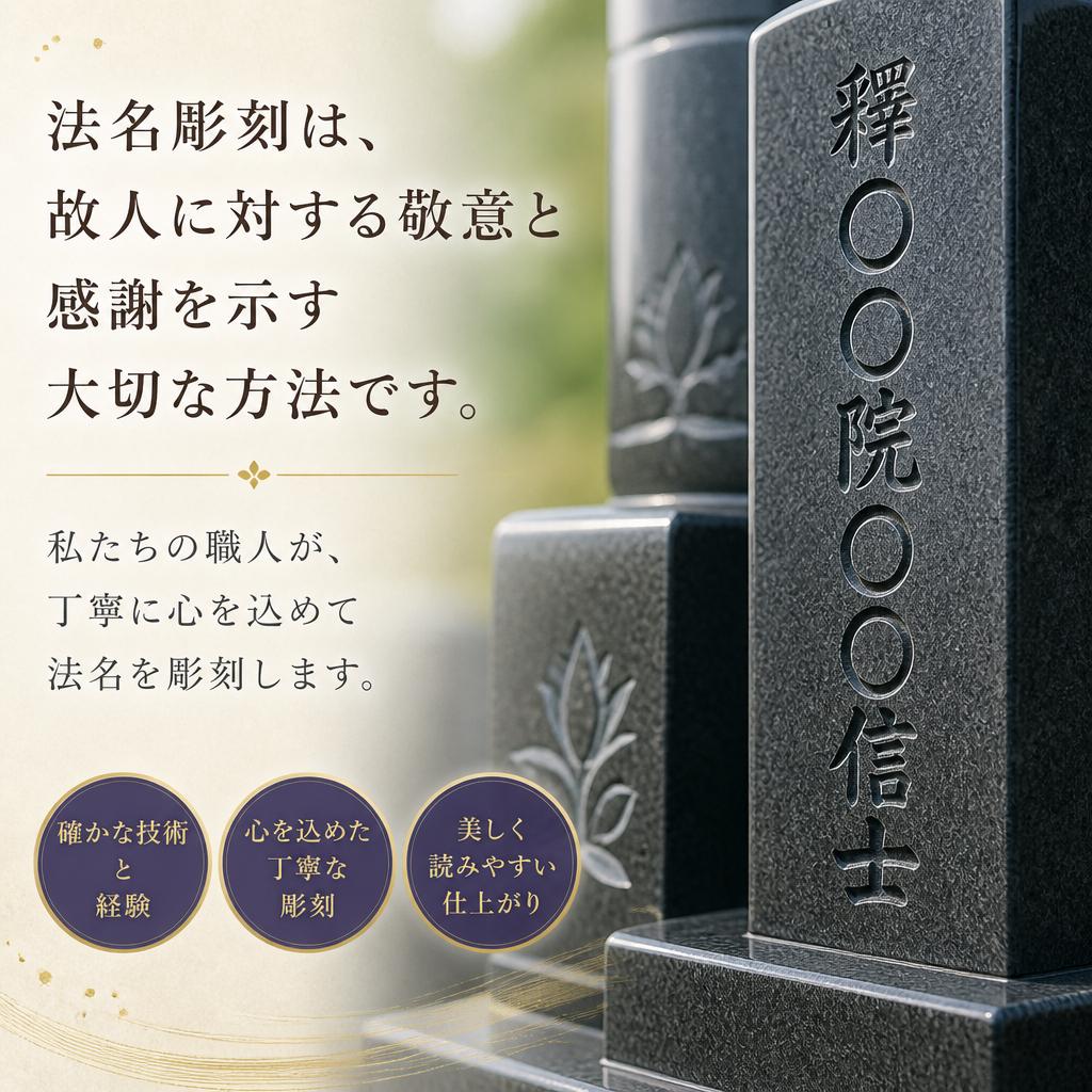 法名彫刻の重要性