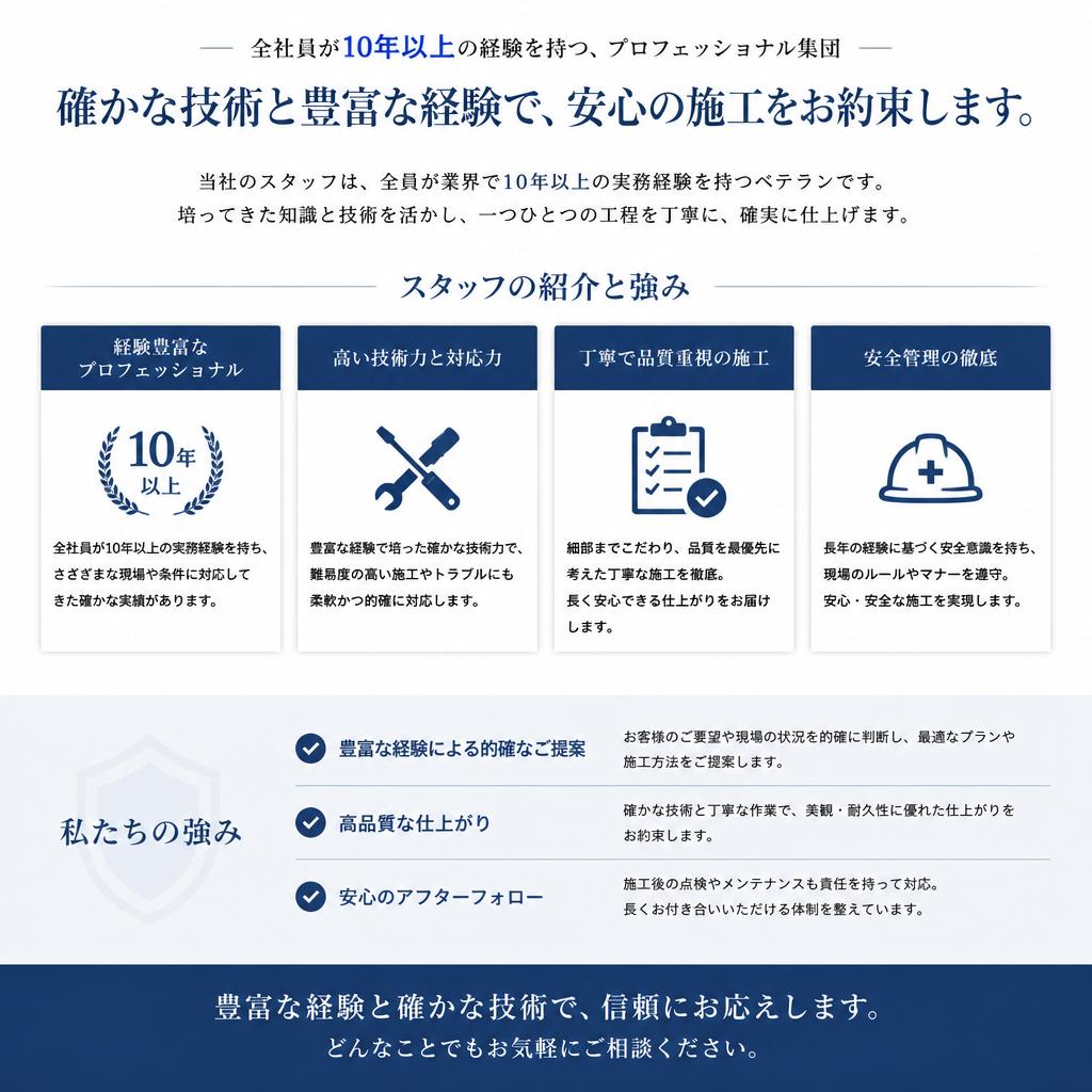 経験豊富な若手スタッフが対応