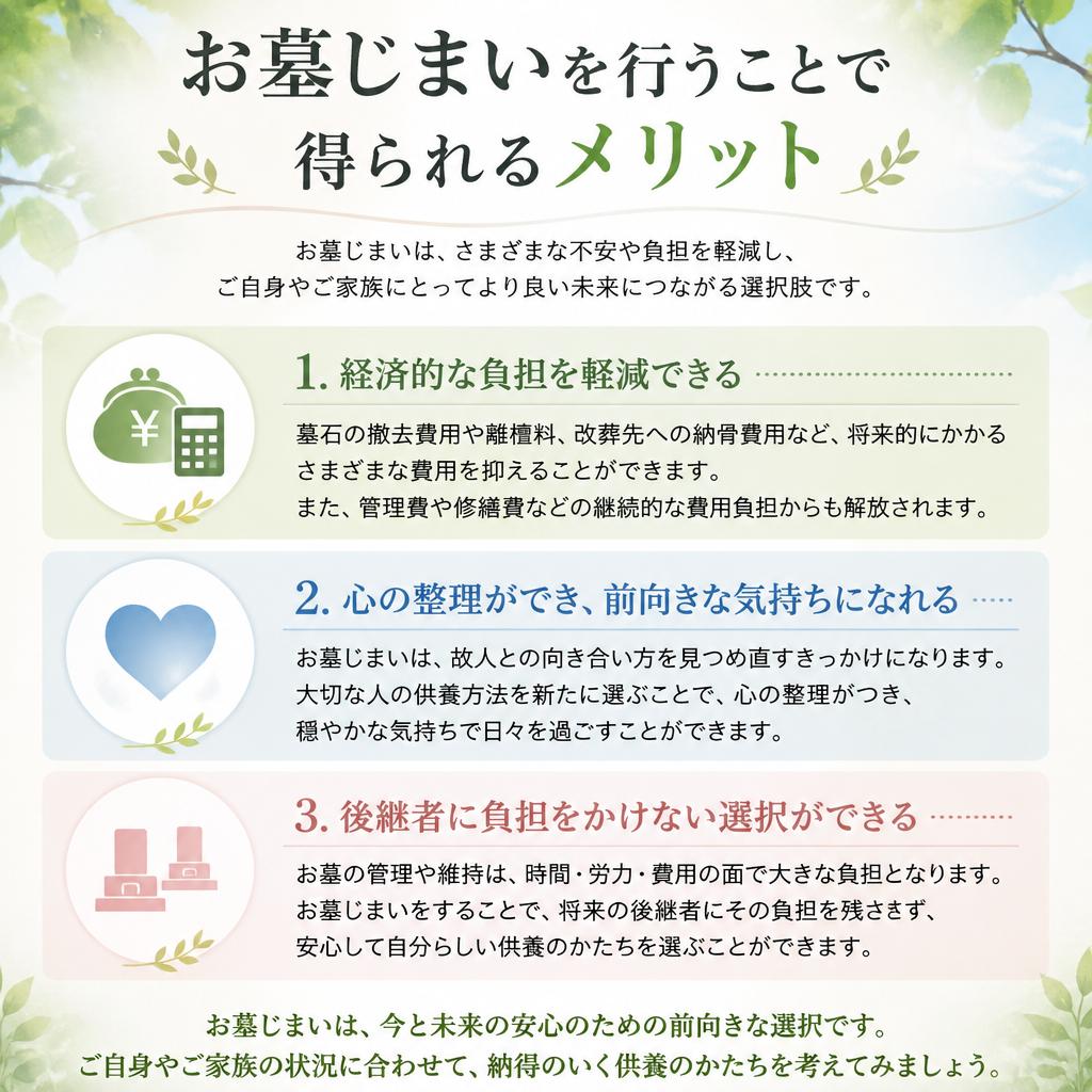 お墓じまいのメリット