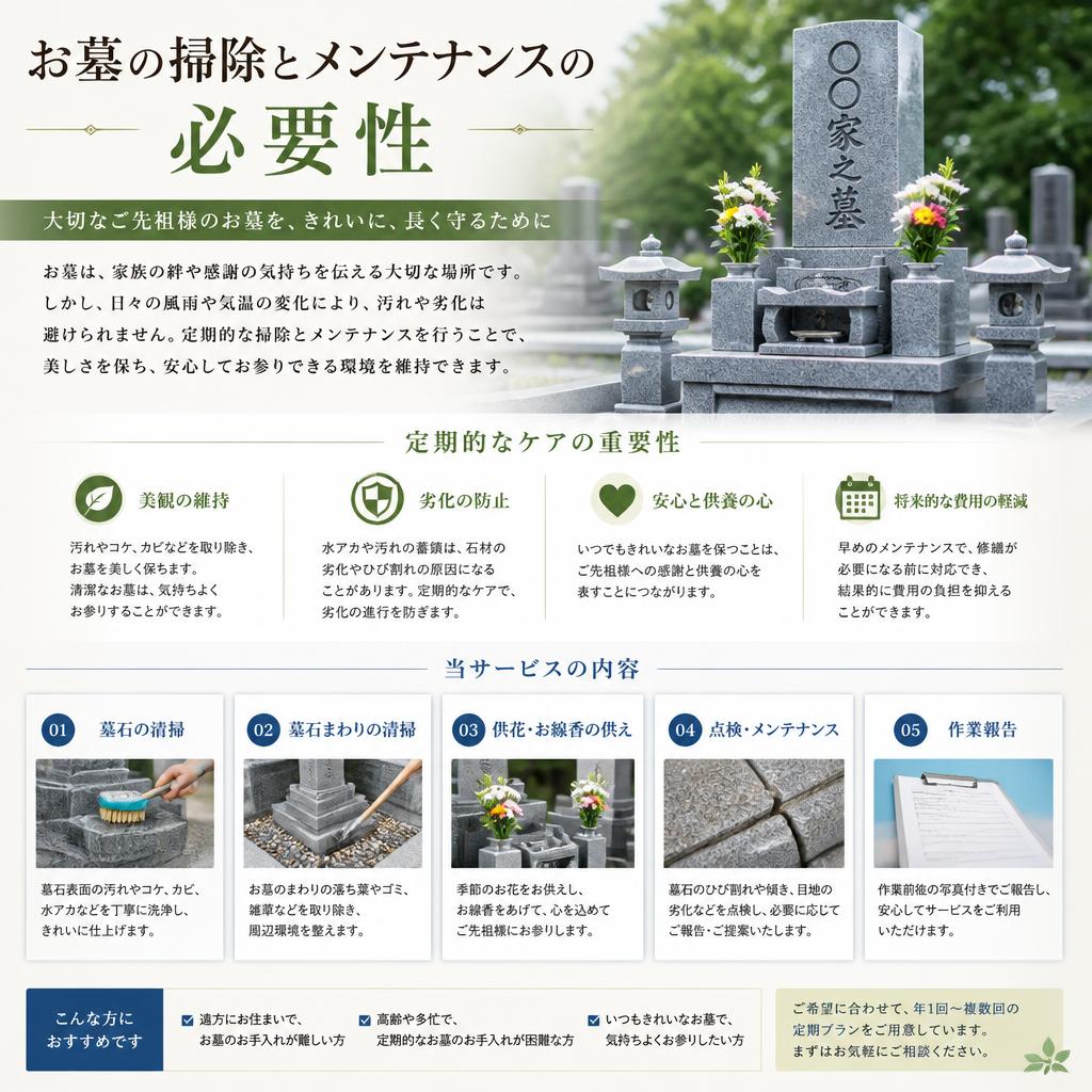 4. お墓の掃除とメンテナンス